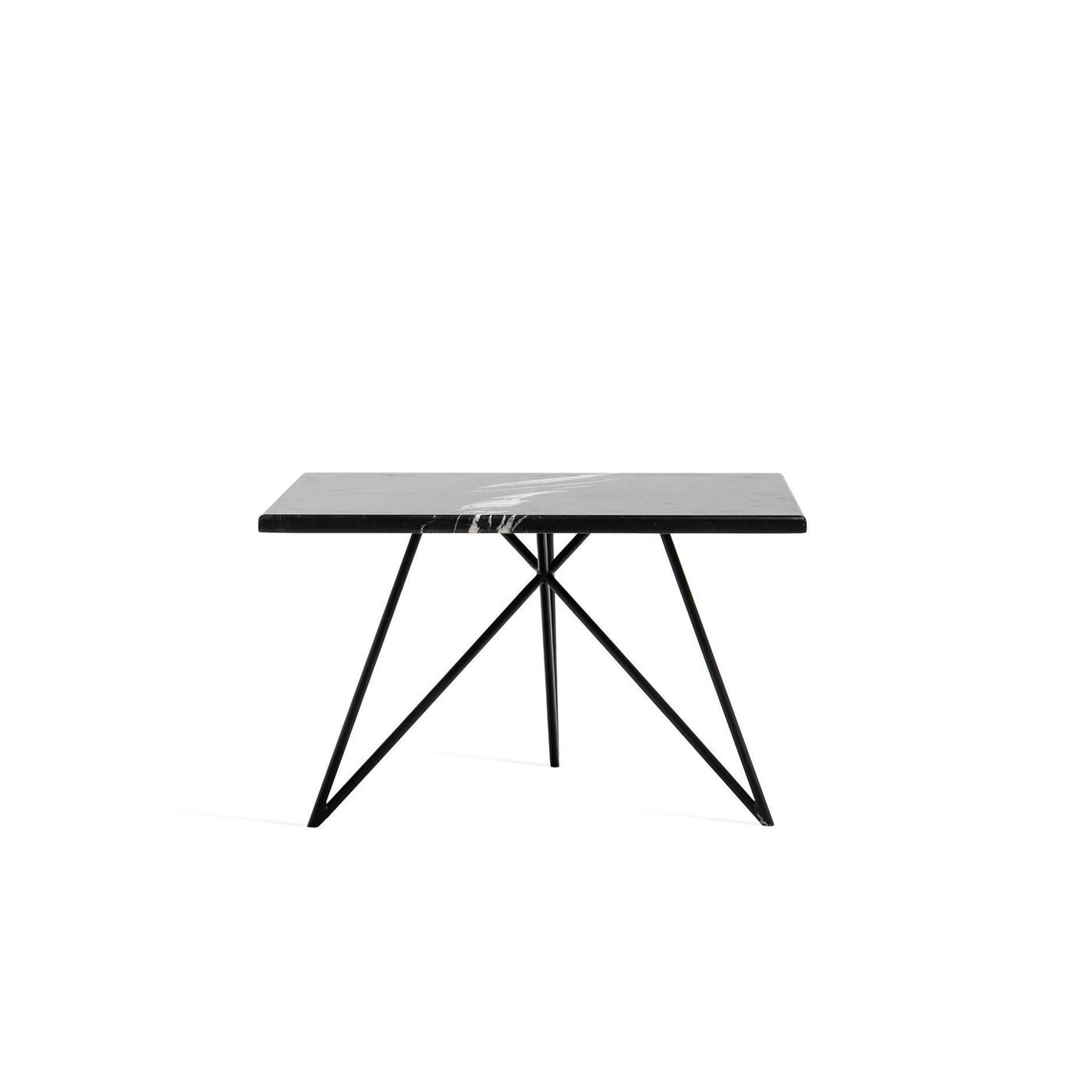 Stevie Marble Square Coffee Table with Nero Marquina Marble Top