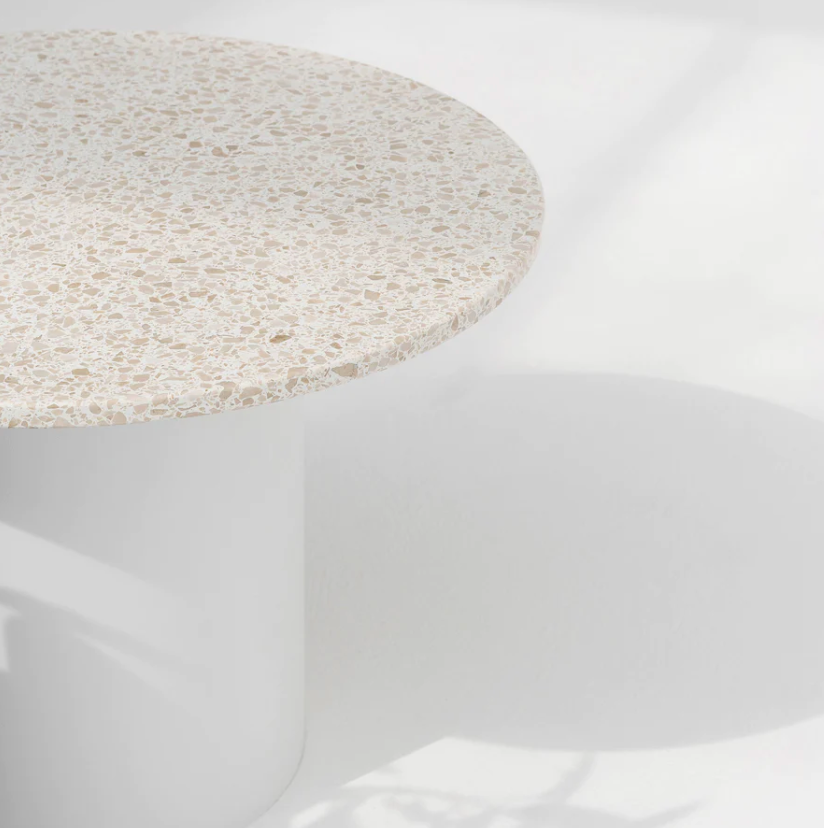 Joni side table with 75cm dia Marble Top