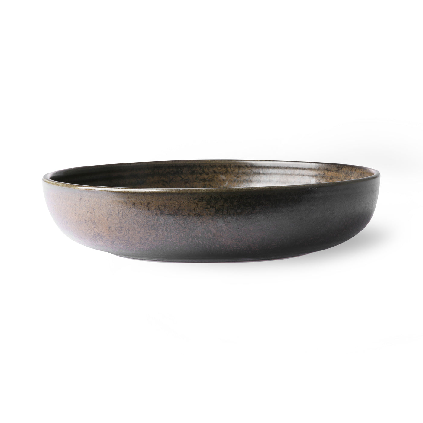 HKliving Ceramic  Plate, Rustic Black