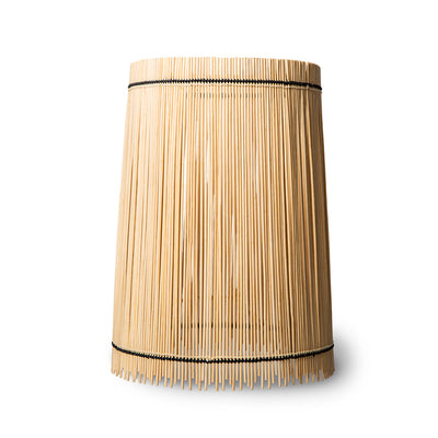 HKliving Cone Bamboo Lamp Shade with Retro Stoneware Lamp Base Brown