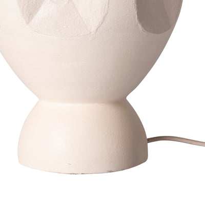 HKliving Cone Lampshade Silk/Natural with Boho Lamp Base Sand/Cream